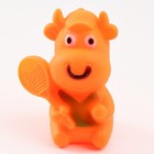 Игрушка пищащая "Спортивная корова" для собак, 10 см, оранжевая - Фото 2