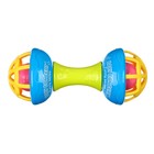 Погремушка с прорезывателем Крошка Я «Гантелька яркая», с эластичными элементами, от 3 мес. - Фото 3