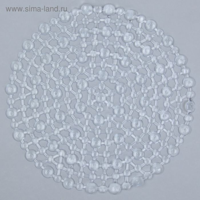 Коврик в раковину "Паутина" 30 см, прозрачный - Фото 1