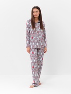 Пижама новогодняя женская: рубашка, брюки, KAFTAN «Скандинавия», размер 48-50 - Фото 2