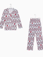 Пижама новогодняя женская: рубашка, брюки, KAFTAN «Скандинавия», размер 48-50 - Фото 7