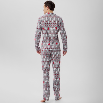 Пижама мужская (рубашка, брюки) KAFTAN «Скандинавия», размер 50
