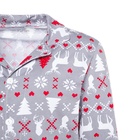 Пижама новогодняя мужская: рубашка, брюки KAFTAN «Скандинавия», серая, размер 52 - Фото 7