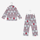 Пижама детская новогодняя: рубашка, брюки, KAFTAN «Скандинавия», серая, рост 98-104 см - Фото 13