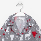 Пижама детская новогодняя: рубашка, брюки, KAFTAN «Скандинавия», серая, рост 98-104 см - Фото 9