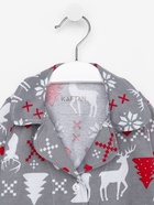 Пижама детская новогодняя: рубашка, брюки, KAFTAN «Скандинавия», серая, рост 122-128 см - Фото 9