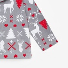 Пижама детская новогодняя: рубашка, брюки, KAFTAN «Скандинавия», серая, рост 134-140 см - Фото 10
