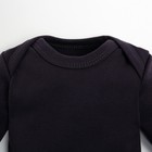 Боди с длинным рукавом Крошка Я, BASIC LINE, рост 74-80 см, цвет тёмно-серый - фото 24579371