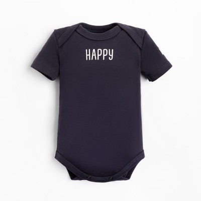 Боди детское «Крошка Я» BASIC LINE, рост 62-68 см, тёмно-серое