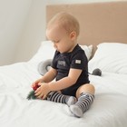 Боди детское Крошка Я BASIC LINE, рост 80-86 см, тёмно-серое 9235599 - фото 10865236