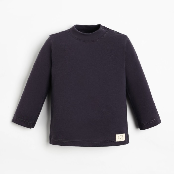 Лонгслив Крошка Я BASIC LINE, рост 62-68 см, тёмно-серый - Фото 1