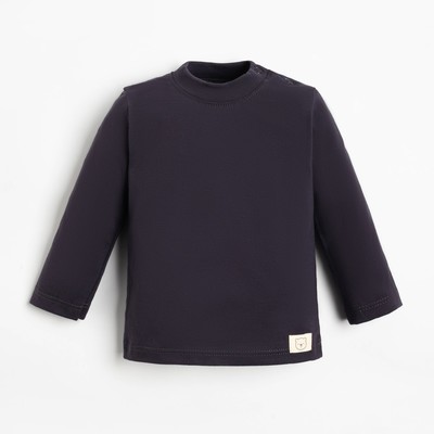 Лонгслив Крошка Я BASIC LINE, рост 74-80 см, тёмно-серый