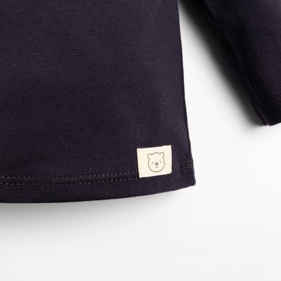 Лонгслив Крошка, Я BASIC LINE, рост 80-86 см, тёмно-серый