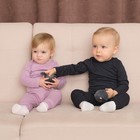 Лонгслив Крошка, Я BASIC LINE, рост 80-86 см, тёмно-серый - Фото 4