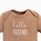 Боди детское Крошка Я BASIC LINE, рост 74-80 см, коричневое - фото 24152638