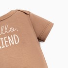 Боди детское Крошка Я BASIC LINE, рост 74-80 см, коричневое - фото 24152639