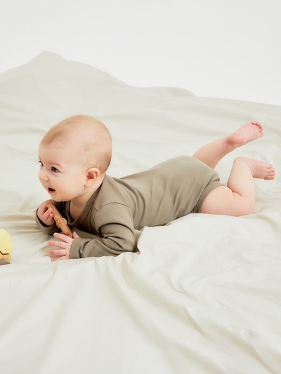 Боди детское «Крошка Я» BASIC LINE, рост 86-92 см, бежевое
