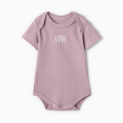 Боди детское «Крошка Я» BASIC LINE, рост 62-68 см, розовое