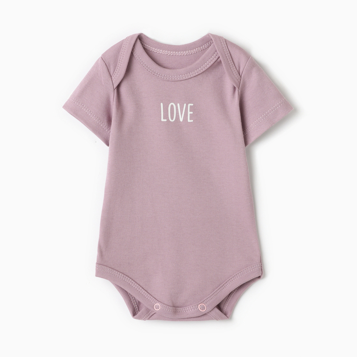 Боди детское «Крошка Я» BASIC LINE, рост 74-80 см, розовое - Фото 1