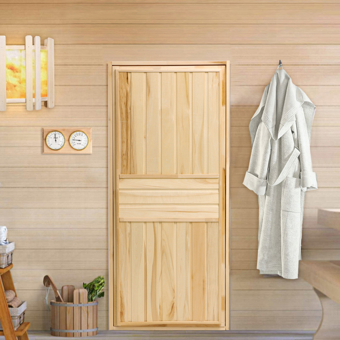 Дверь для бани и сауны "Эконом", ЛИПА, 160×70см - Фото 1