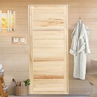 Дверь для бани и сауны «Эконом», 180×70 см по коробке, деревянная, «Добропаровъ» - Фото 1