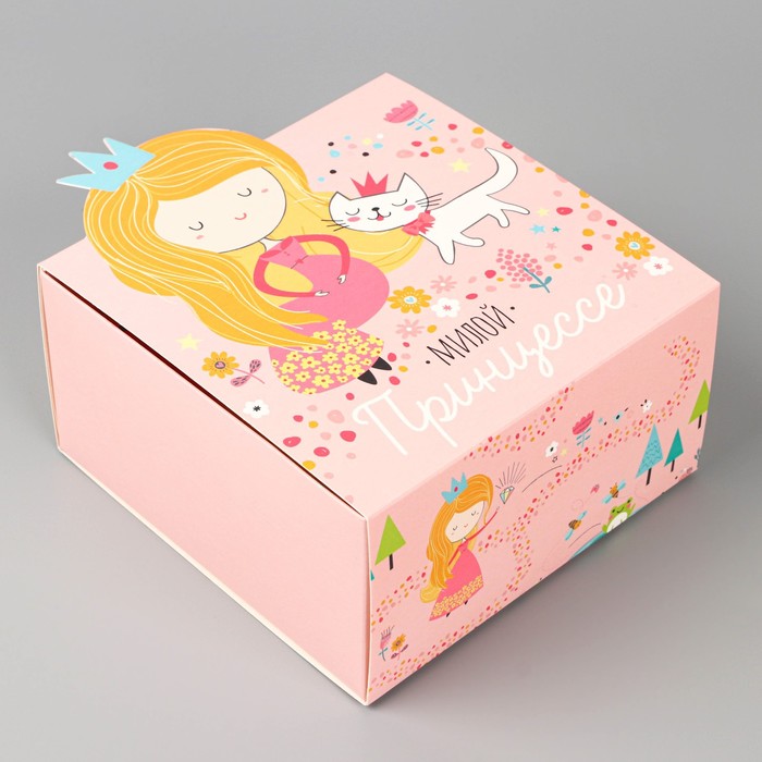 Коробка подарочная складная, упаковка, «Принцесса», 15 х 15 х 8 см - фото 1907538078