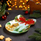 Блюдо стеклянное сервировочное Доляна «Бант. Кролик в лесу», 23×16,5 см - фото 49545473