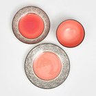 Набор посуды "Восточный", керамика, розовый, 18 предметов: 6 шт-20 см, 6 шт-25 см, 6 шт-15 см 700 мл , 1 сорт, Иран - фото 25782606