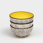 Набор посуды "Салатный", керамика, желтый, 3 предмета: d=15 см, 700 мл, 1 сорт, Иран - Фото 5