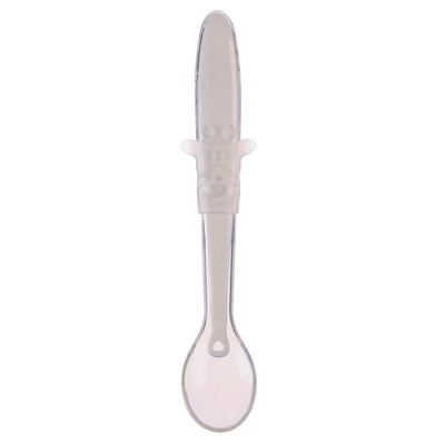 Ложка детская из силикона "Жирафик", цвет белый