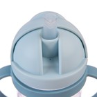 Поильник - непроливайка детский с силиконовой трубочкой и грузиком, от 9 мес., 250 мл., с ручками, голубой - Фото 5