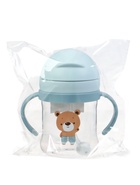 Поильник - непроливайка детский с силиконовой трубочкой и грузиком, от 9 мес., 250 мл., с ручками, голубой - Фото 12