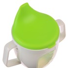 Тренировочный Поильник - чашечка 2в1, 150 мл., твердый носик, цвет зеленый - Фото 5