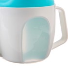 Поильник - чашечка 2 в 1 детский тренировочный, твердый носик, 150 мл., с ручками, цвет голубой - Фото 4