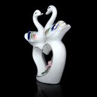 Сувенир керамика "Два лебедя на сердце с розами" 15х13,5х4 см - Фото 2