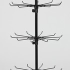 Вертушка, 7 ярусов по 10 крючков, 40×40×170, цвет чёрный - Фото 3