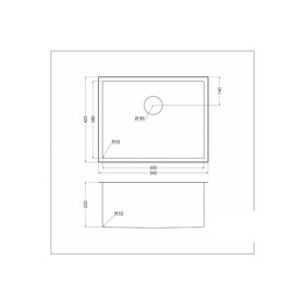

Мойка кухонная EMAR EMB-123 PVD Nano Satine, врезная, 540х420х220 мм, прямоугольная, сатин
