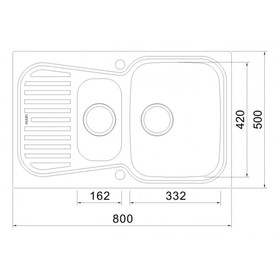 

Мойка кухонная OULIN OL-359S, врезная, 800х500х215 мм, прямоугольная, двойная, сатин