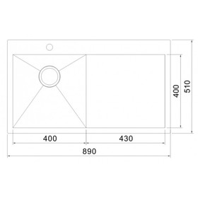 

Мойка кухонная OULIN OL-FTL101R, врезная, 850 х 506 мм, прямоугольная, универсальная, сатин 930115