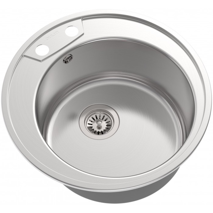 Мойка кухонная OULIN OL-R510, врезная, d = 510 мм, круглая, сатин