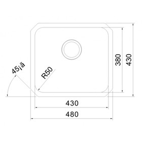 

Мойка кухонная OULIN OL-U104, врезная, 480 х 430 мм, прямоугольная, двойная, сатин