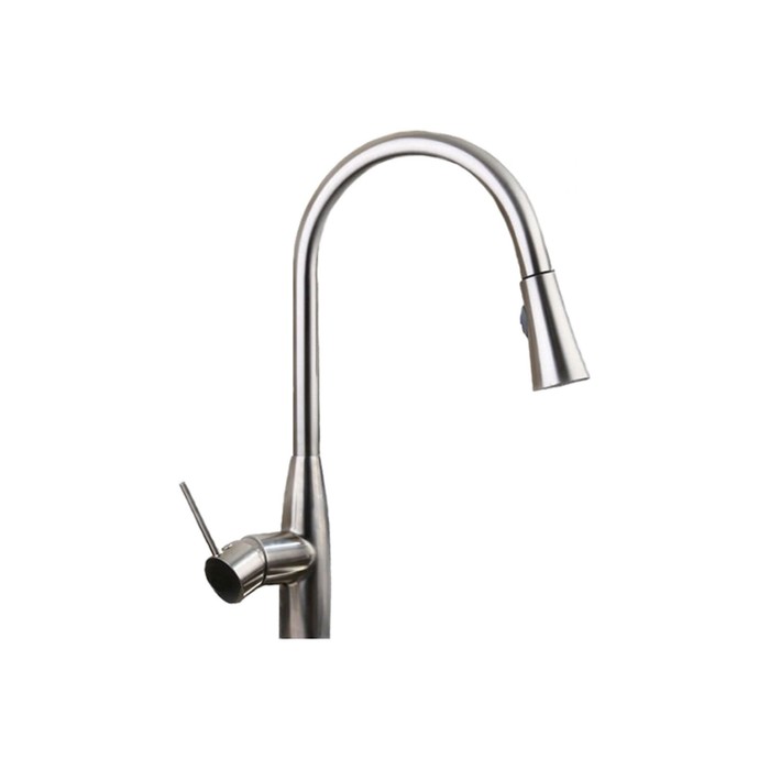 Смеситель для кухни OULIN OL-8016, однорычажный, выдвижной излив 220 мм, сатин