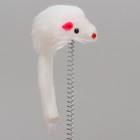 Игрушка для кошек "Загадочный круг - Рыбки", мышь на пружине и шарик, 23х7 см,красная/серая - Фото 3