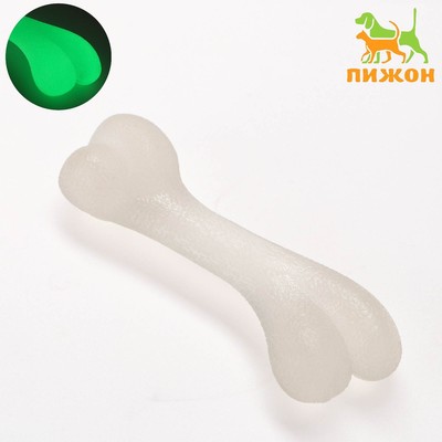 Игрушка для собак «Косточка», 11 см светящаяся в темноте