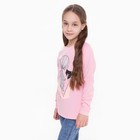 Лонгслив для девочки, цвет пудра, рост 146 см 9284641 - фото 13826155