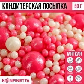 Посыпка кондитерская мягкая пасха: розовая, 50 г.