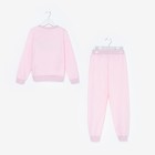 Костюм для девочки PUMA (свитшот, брюки), цвет розовый, рост 122 см (7 лет) - фото 809064500