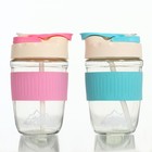 УЦЕНКА Термостакан «Дарим Красиво», 400 мл, 12.5×9 см, трубочка 18 см, стекло - Фото 1