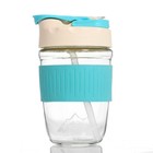 УЦЕНКА Термостакан «Дарим Красиво», 400 мл, 12.5×9 см, трубочка 18 см, стекло - Фото 2