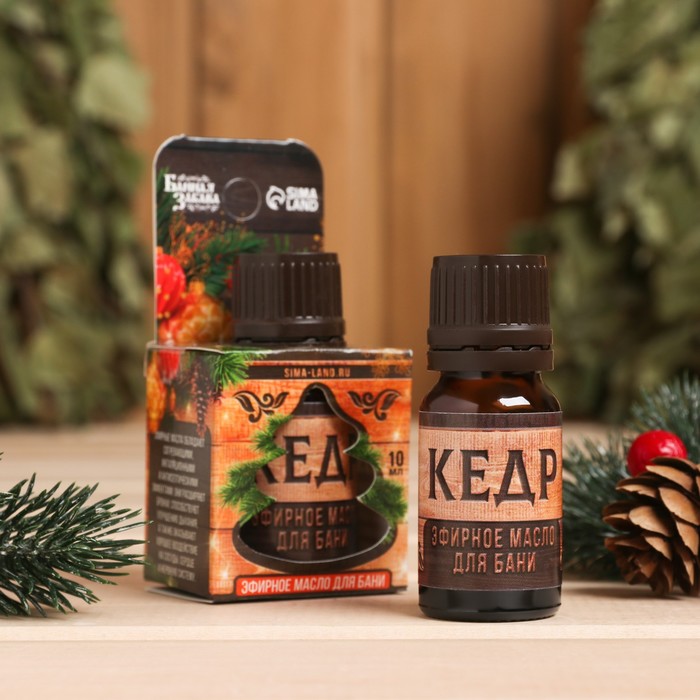 Эфирное масло для бани и сауны "С легким паром" аромат кедр, 10 мл - Фото 1